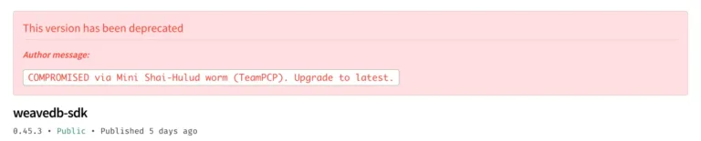AttackbeginningmaliciousversionsweremarkedasdeprecatedSource-JFrog