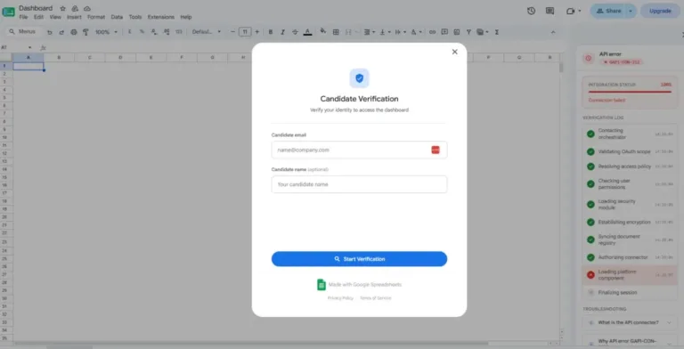 CandidateVerificationoverlayontheassessmentsheetincludingtheGAPI-CON-212connectorerrorSource-HaveIBeenSquatted