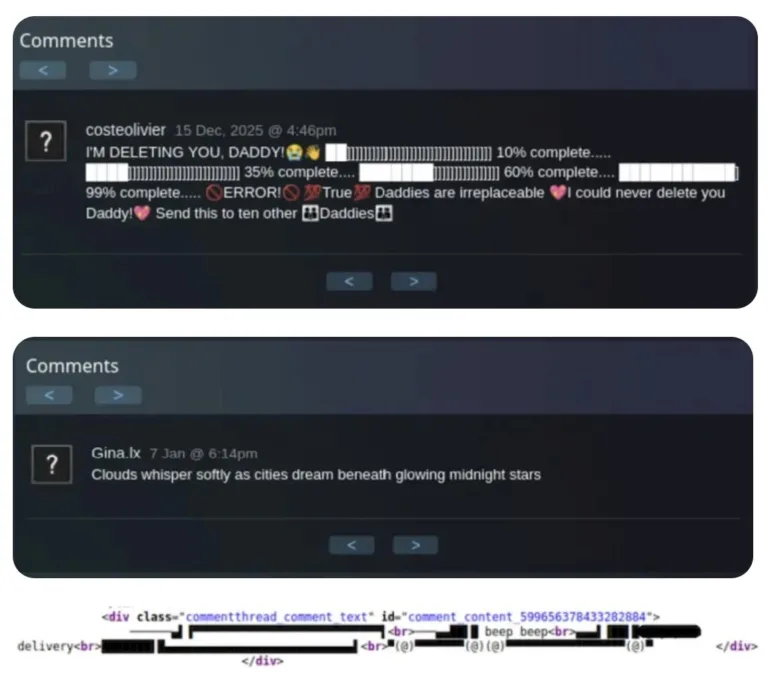 ExampleofSteamcommentthread_comment_textcontentSource-GoDaddy