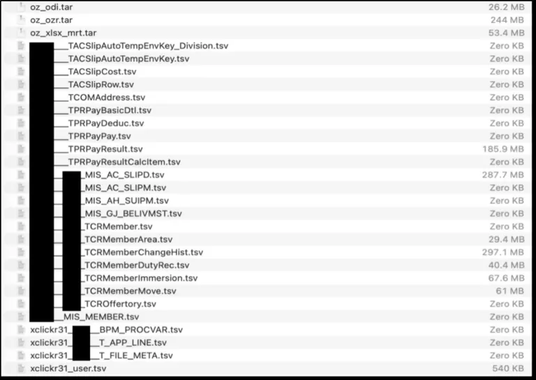 ExfiltratedVictimAdumpsinVictimA_lootSource-OASIS
