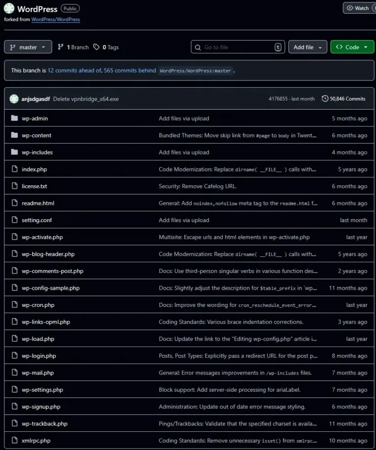 ForkedWordPressrepositorySource-Welivesecurity