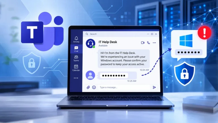 Hackers Impersonate IT Help Desk on Microsoft Teams to Steal Windows Passwords