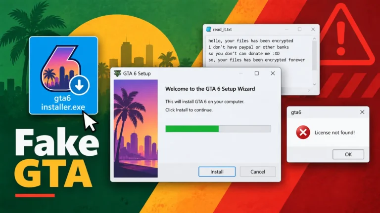 Hackers Use Fake GTA 6 Downloads to Deploy RATs, Infostealers and Data-Wiping Malware