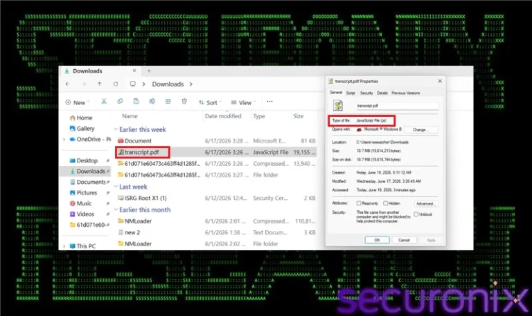 HiddenfileextensionmaskingtranscriptpdfjsasaPDFinWindowsExplorerSource-Securonix