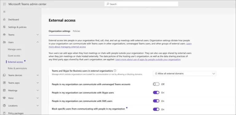 HowtoswitchofftheExternalAccesssettinginMicrosoftTeamsSource-ArcticWolf