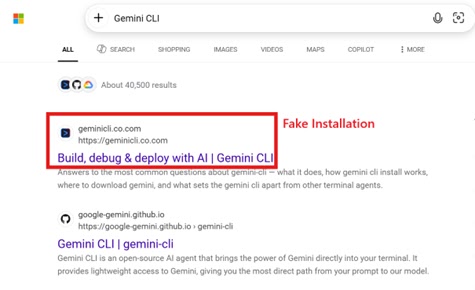 ImpersonationofGeminiCLIinstallationpageSource-EclecticIQ