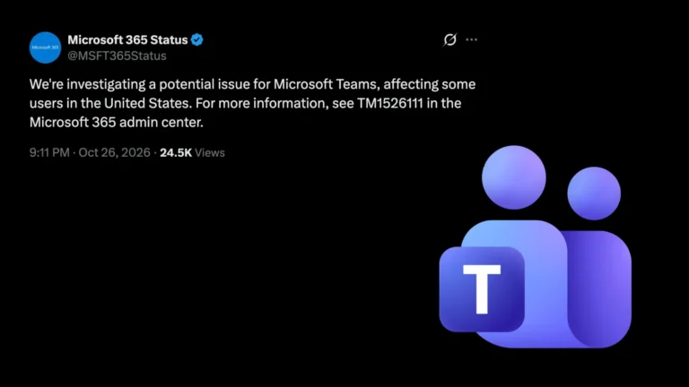 Microsoft Investigation Teams Issue Affecting Users in the United States