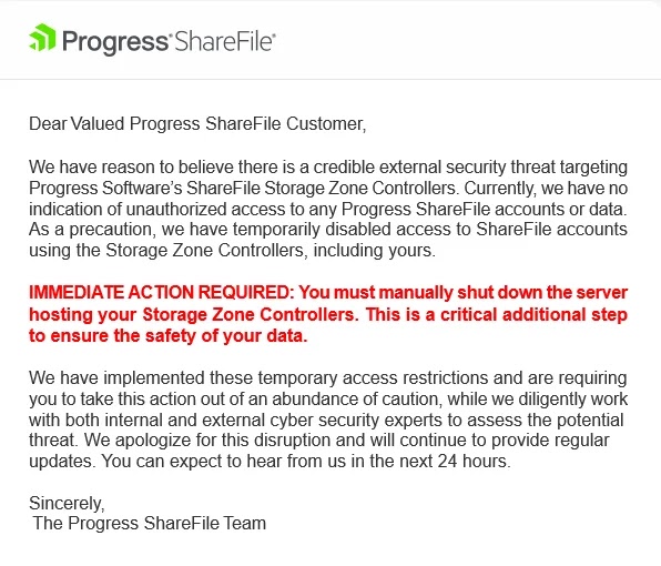 ProgressShareFileAdminsShutDownServers1