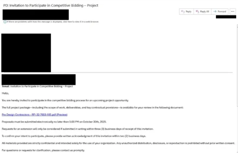 RedactedscreenshotofsamplephishingemailssenttotargetedvictimsthroughcompromisedMicrosoftOutlookaccountsSource-Infoblox
