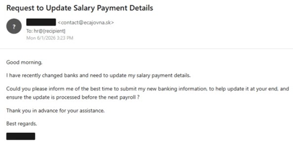 RenderedexampleofpayrolldiversionemailusedinthiscampaignSource-Microsoft