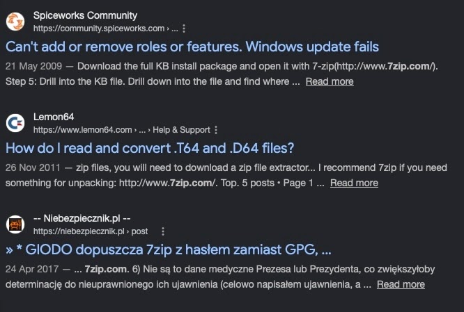 ScreenshotofGooglesearchresultsshowinghistoricalmentionsof7zipcomSource-Infoblox