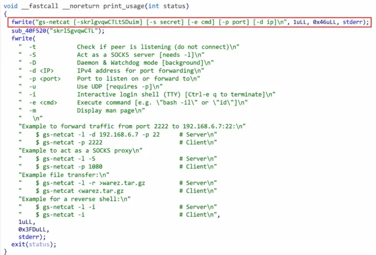 SnippetfromIDAshowingtheusageofGS-NetcatSource-Sygnia