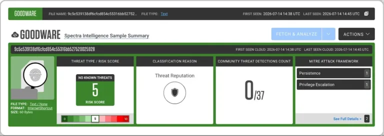 SpectraIntelligencesummaryforonedeliveryshortcutSource-ReversingLabs