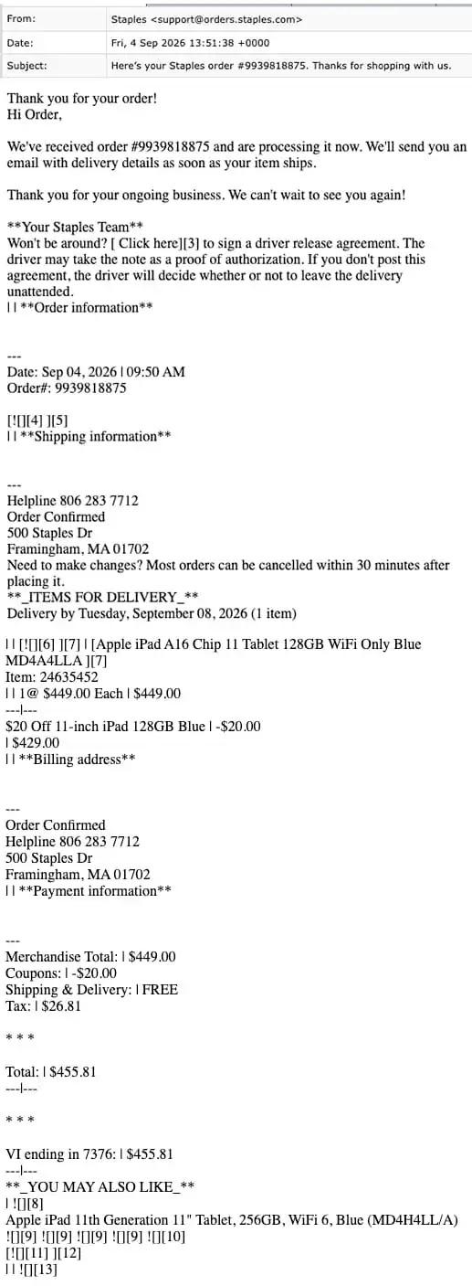 StaplesordernotificationSource-CiscoTalos