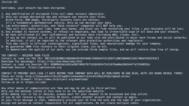 TheGentlemenransomnotesampleSource-Sophos