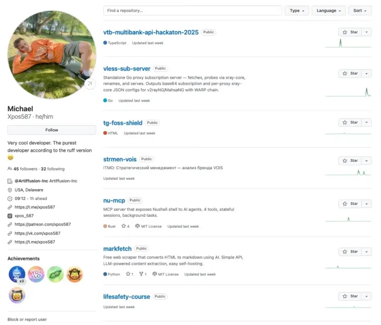 TheXpos587repositorylistshowsmultipleunrelatedprojectsupdatedinthesameperiodSource-Socketdev