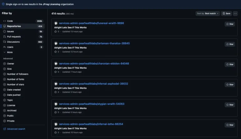 UndredsofpublicrepositoriesusingthisnewdescriptionstringSource-JFrog