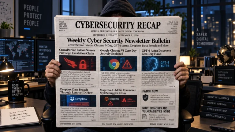 Weekly Cybersecurity Newsletter Bulletin – CrowdStrike Falcon, Chrome 0-Day, GPT-6 Astra, Dropbox Breach and 20+ Stories