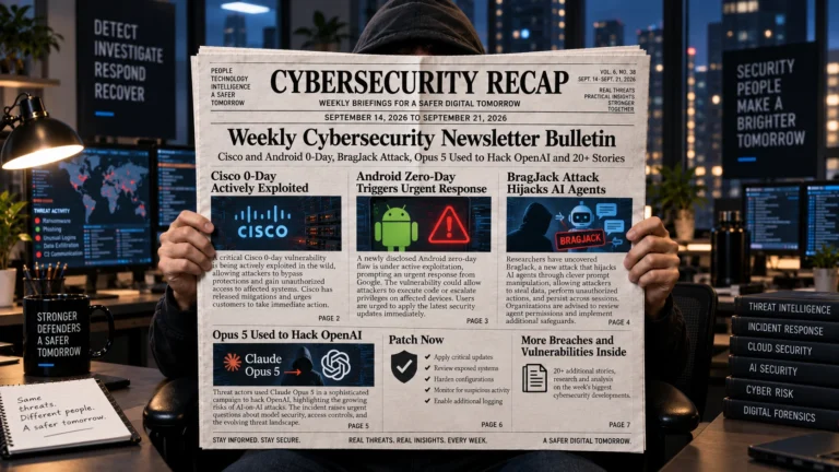 Weekly Cybersecurity Newsletter Bulletin – Cisco and Android 0-Day, BragJack Attack, Claude Opus 5 Used to Hack OpenAI, and 20+ Stories
